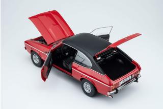 Ford Capri II Ghia 3.0 (1974 - 1977)  - spanisch red with vinyl top black Touring Modelcars 1:18 Metallmodell  - Türen, Motorhaube und Kofferraum zu öffnen!
